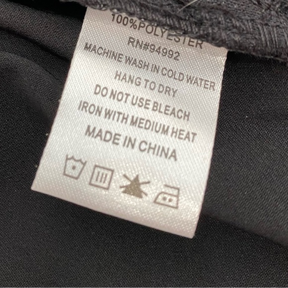 Patrizia Luca Milano Black Zipper Pocket Open Blazer Jacket, Size Large - Picture 8 of 9